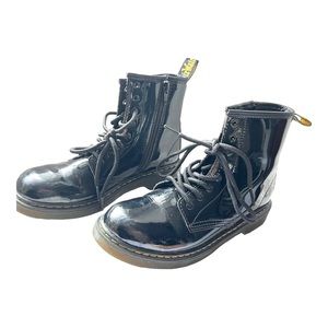 Doc Dr. Martens black patent leather boots 36 L 5 euc